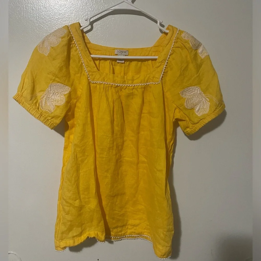 J.crew yellow blouse